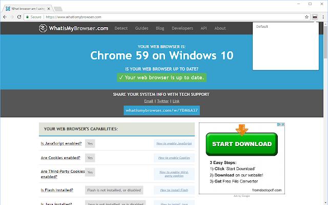 User-Agent Switcher, l'estensione per vedere da PC le versioni mobile dei siti web La comoda finestrella di User-Agent Switcher