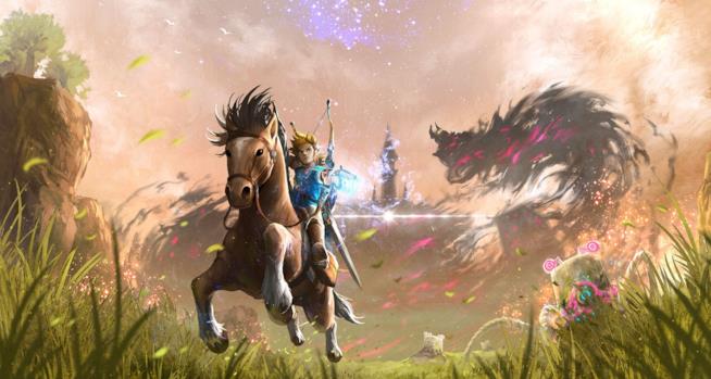 Come evocare Epona con gli Amiibo in The Legend of Zelda: Breath of the Wild Uno splendido artwork di Link e Epona