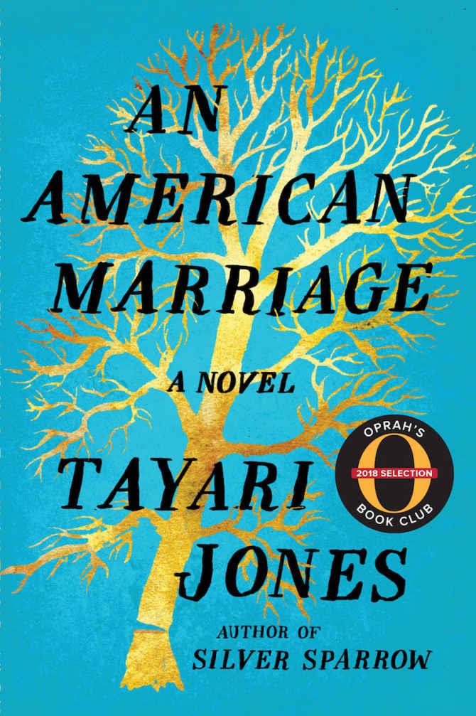 An American Marriage Copertina azzurra con un albero