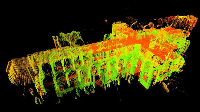 Scansione in 3D di Notre Dame Notre Dame realizzata in 3D tramite scansione
