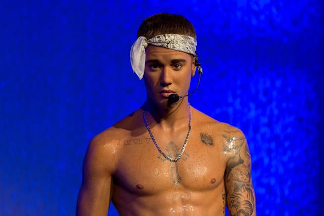 Justin Bieber ha una statua al Museo delle Cere Madame Tussauds Primo piano della statua in cera di Justin Bieber