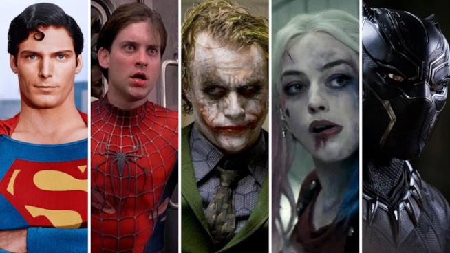 Tutti i cinecomic candidati agli Oscar della storia Superman, Spider-Man, Joker, Harley Quinn e Black Panther, tutti candidati all'Oscar