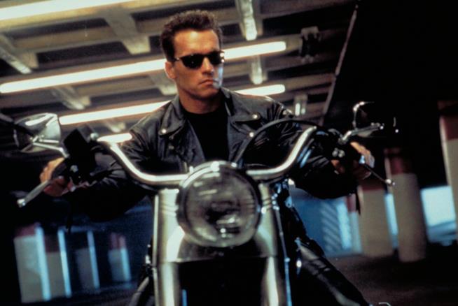 Arnold Schwarzenegger nel film Terminator 2 L'attore Arnold Schwarzenegger