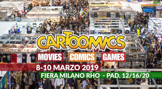Cartoomics ritorna per la 26esima edizione alla Fiera di Milano, a Rho Banner pubblicitario ufficiale di Cartoomics 2019