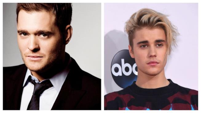 Michael Bublé prende le difese di Justin Bieber Primo piano di Justin Bieber e Michael Bublé