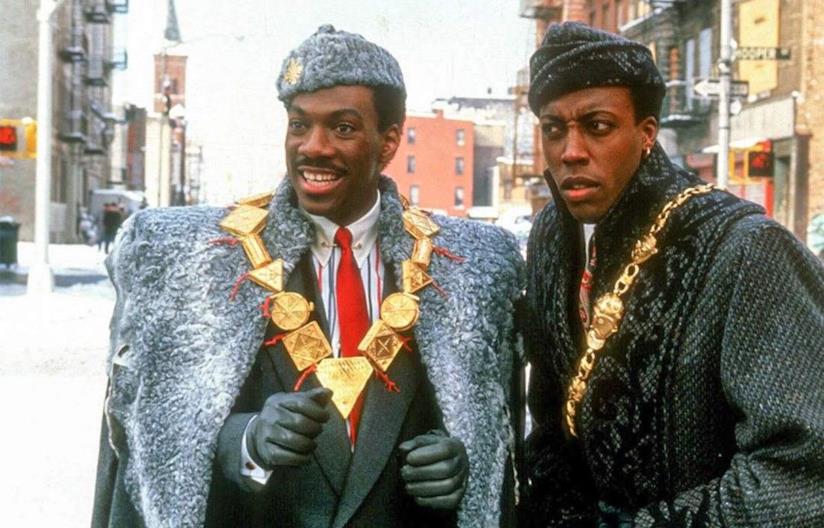 Eddie Murphy e Arsenio Hall ritornano nei loro ruoli originali, in queste prime immagini dal set de Il Principe cerca Moglie 2 Eddie Murphy e Arsenio Hall in una immagine de Il Principe cerca Moglie del 1988