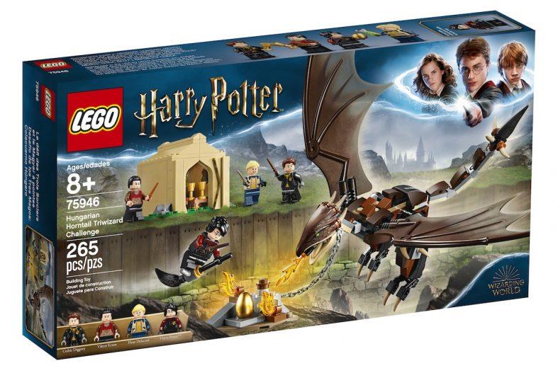 Box del set LEGO Hungarian Horntail Triwizard Challenge La scatola del set LEGO dedicato alla sfida con l'Ungaro Spinato