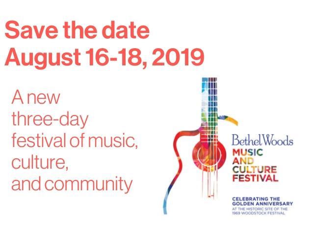 Il logo del festival di Woodstock 2019 la locandina del festival di Woodstock 2019