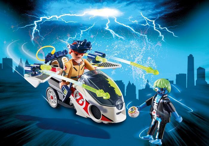 Stantz con moto volante Stantz con moto volante e fantasma blu