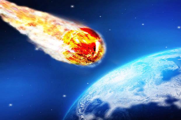 Un meteorite esplode nel cielo di Cuba e migliaia di frammenti raggiungono il suolo Un'illustrazione di un meteorite diretto verso la Terra