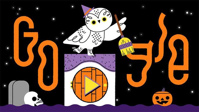 Google Doodle Halloween 2019 realizzato in collaborazione con il WWF Google Doodle Halloween 2019