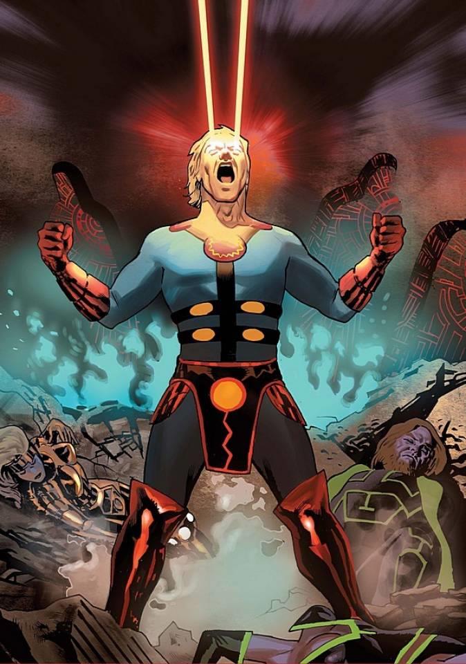 Ikaris è il leader degli Eterni nell'universo Marvel Comics Illustrazione di Ikaris in una pagina degli albi a fumetti Marvel Comics