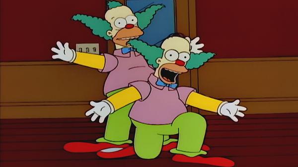 Homer e Krusty in Homer il Clown Una scena dell'episodio de I Simpson Homer il Clown