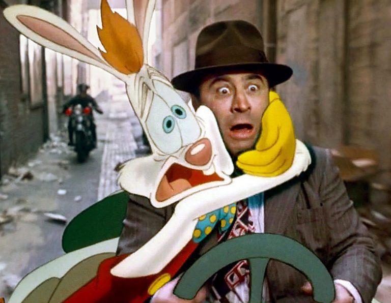 I film a tecnica mista da non perdere Bob Hoskins e Roger Rabbitt durante un inseguimento in Chi ha incastrato Roger Rabbit