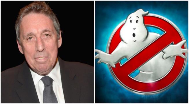 Ivan Reitman non rinuncia: ci saranno altri film di Ghostbusters Un collage tra Ivan Reitman e il simbolo Ghostbusters