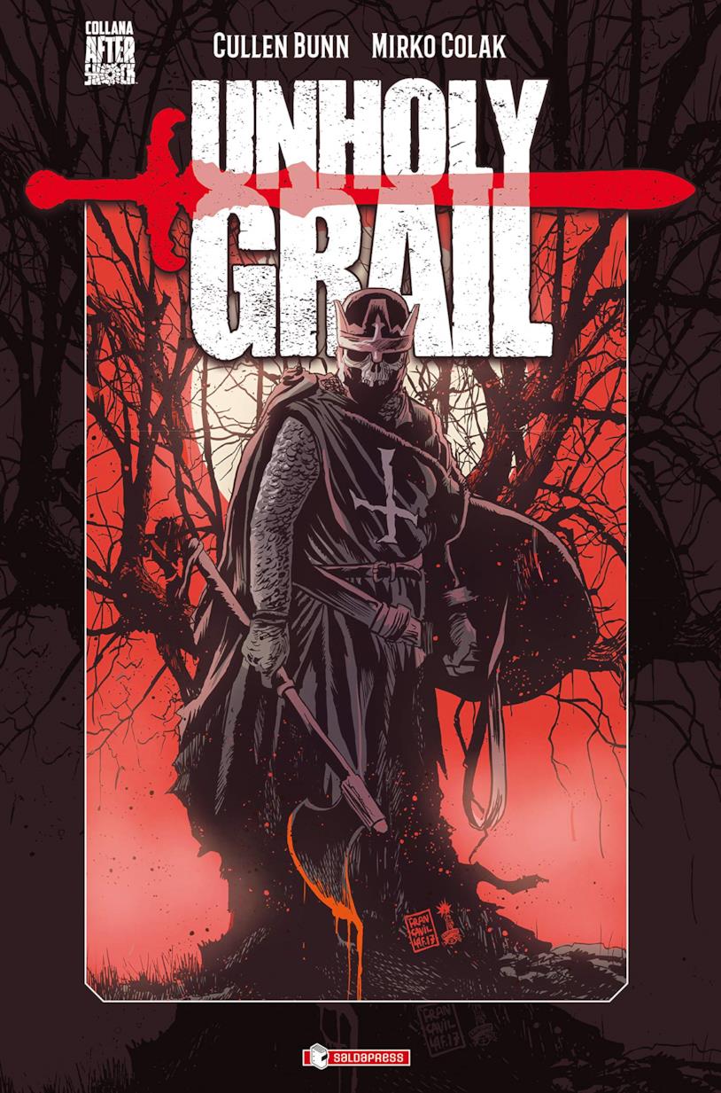 Unholy Grail, la recensione cover del volume Unholy Grail, con un templare in versione infernale
