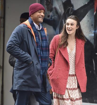 Keira Knightley e Will Smith in Collateral Beauty Un momento sul set di Collateral Beauty