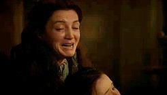 Catelyn Stark durante il Red Wedding GIF di Catelyn Stark in Got