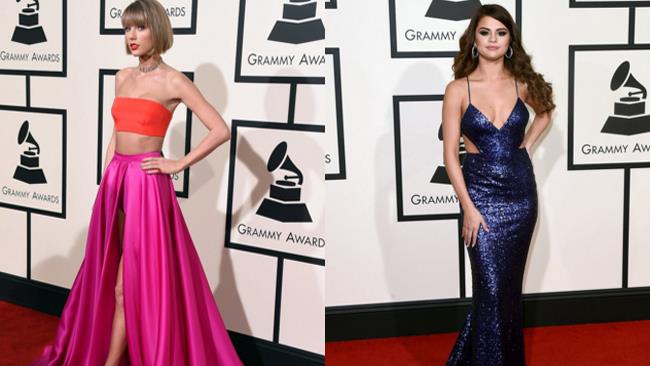 Taylor Swift e Selena Gomez ai Grammy Awards 2016 Taylor Swift e Selena Gomez ai Grammy Awards 2016 a Los Angeles