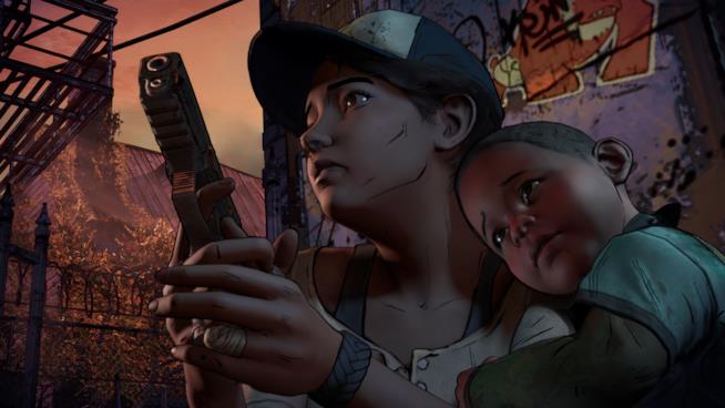 Prime immagini per la Season 3 di The Walking Dead da Telltale Games Clementine impugna la sua pistola in The Walking Dead - Season 3