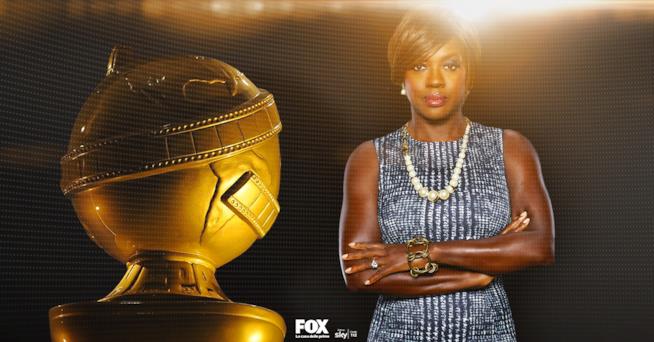 Viola Davis, una delle candidate alla vittoria dei Golden Globes come attrice di serie drama Viola Davis in posa per i Golden Globes 2016