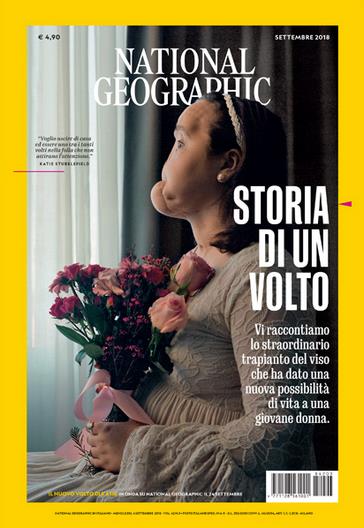 La copertina del numero di settembre di National Geographic National Geographic magazine ha raccontato la storia di Katie