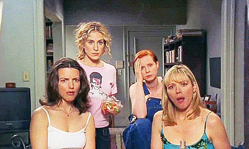 Le protagoniste di Sex and The City Un'immagine dalla prima stagione di Sex and The City