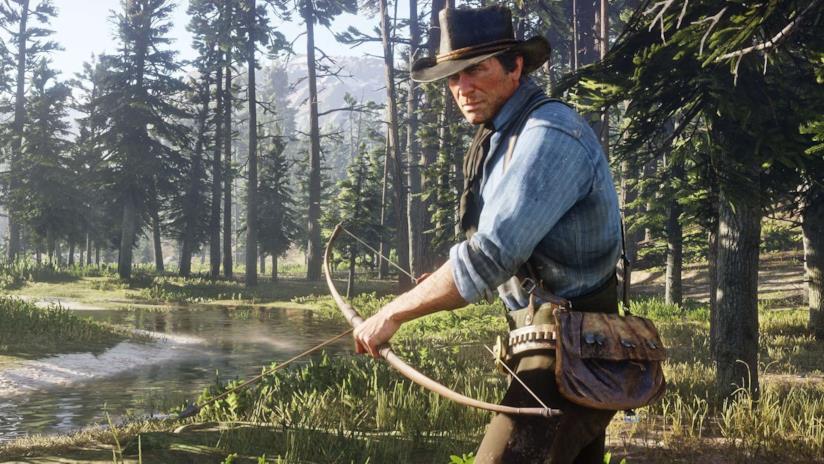 Red Dead Online, tutti i dettagli della modalità Battle Royale Arthur Morgan armato di arco e frecce in Red Dead Redemption 2