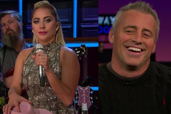 Lady Gaga e Matt LeBlanc Lady Gaga e Matt LeBlanc al Late Late Show