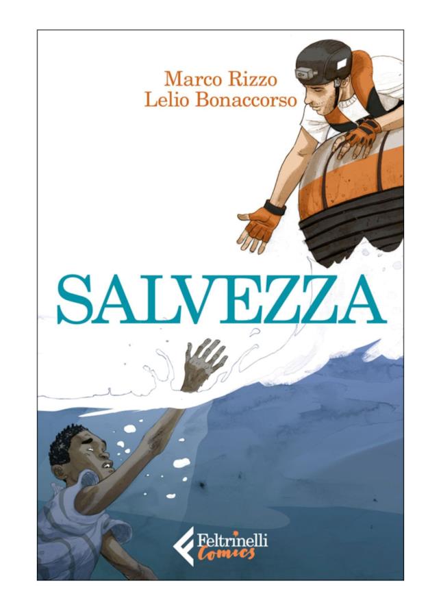 La copertina del fumetto Salvezza La cover del reportage a fumetti Salvezza