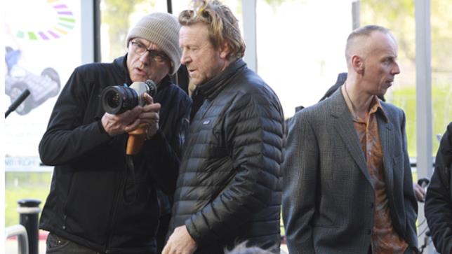 Danny Boyle sul set di Trainspotting 2 Danny Boyle sul set del film Trainspotting 2