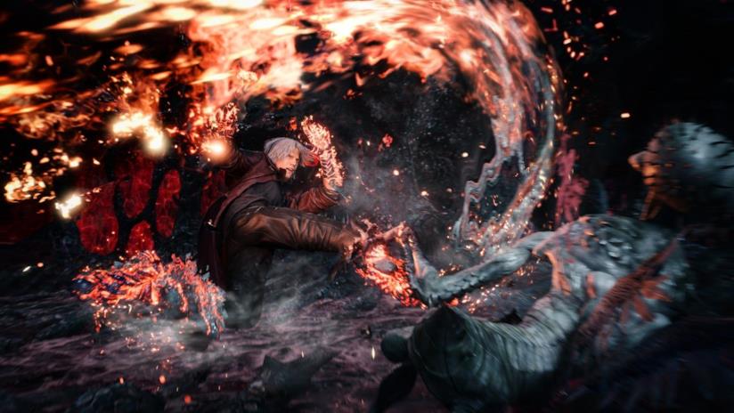 Devil May Cry 5, i nuovi video omaggiano Dante e... Michael Jackson Dante in azione in Devil May Cry 5