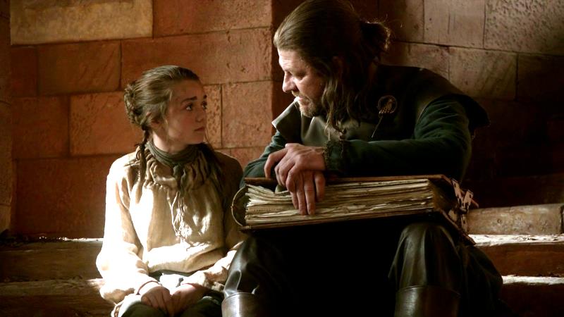 Game of Thrones e il commento di Maisie Williams: ora tutte le altre sceneggiature mi sembrano spazzatura Maisie Williams e Sean Bean in Game of Thrones